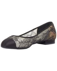 CHANEL - Synthetic Cc Logo Lace Ballet Flat (Authentic Pre-Loved) - Lyst