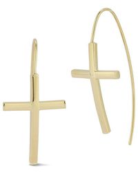 Ember Fine Jewelry - 14k Cross Threader Earrings - Lyst