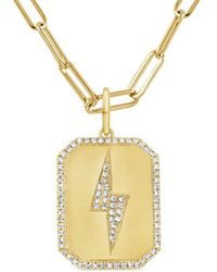 Sabrina Designs 14k 0.23 Ct. Tw. Diamond Lightning Bolt Necklace - Metallic
