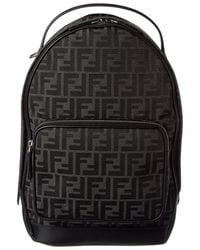 Fendi Cotton Camouflage Ff Print One-shoulder Backpack in Black 