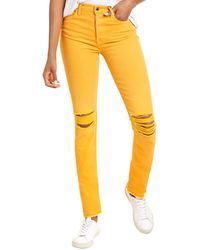 Cotton Citizen High Split Skinny Leg Jean - Yellow