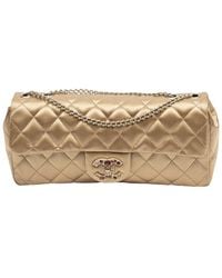 Chanel - Limited Edition Quilted Satin East West Single Flap Bag (Authentic Pre-Owned) - Lyst