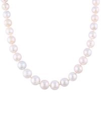 Splendid - Rhodium Plated 12-15mm Freshwater Pearl Necklace - Lyst