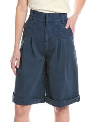 Hudson Jeans - Brooks Linen-Blend Moonlit Ocean Bermuda Short - Lyst