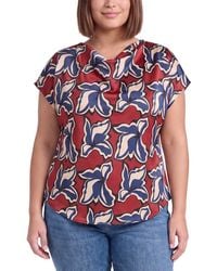 Anne Klein - Plus Printed Blouse - Lyst