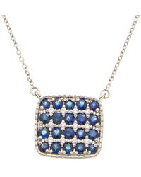 Maitre De Diamant - 18K 3.80 Ct. Tw. Diamond & Sapphire Necklace - Lyst
