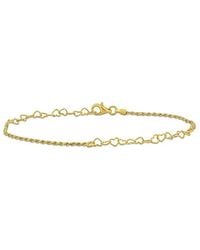 Italian Silver - Rope Chain Bracelet - Lyst