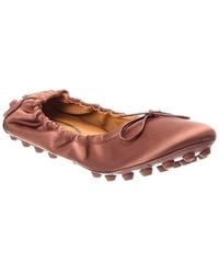 Tod's - Gommini Satin Flat - Lyst