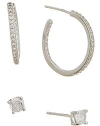 Rebecca Minkoff - 14K Plated Cz Earring Set - Lyst