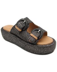 Gentle Souls - By Kenneth Cole Theresa Leather & Raffia Sandal - Lyst