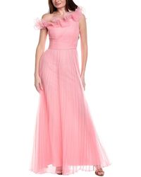 Marchesa - Scuplted Wave A-Line Dress - Lyst