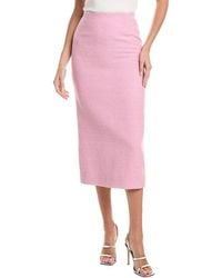 Oscar de la Renta - Tweed Silk-Lined Wool-Blend Pencil Skirt - Lyst