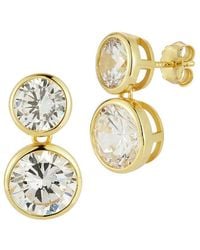 Sphera Milano - 14K Plated Cz Earrings - Lyst
