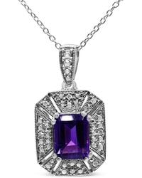 Haus of Brilliance - Colorful Gemstones 2.Ct. Tw. Diamond & Amethyst Pendant Necklace - Lyst
