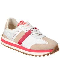 Ferragamo - Iulia Suede-Trim Sneaker - Lyst