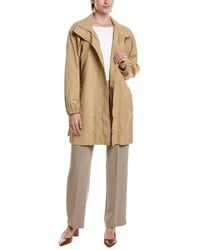 Eileen Fisher - Stand Collar Long Coat - Lyst