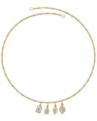 Maitre De Diamant - 18K 3.35 Ct. Tw. Lab-Grown Diamond Mixed Diamond Charm Choker Necklace - Lyst