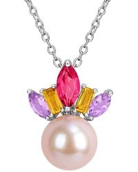Rina Limor - 1.01 Ct. Tw. Pearl (Multi-Gem) & 7.5-8Mm Pearl Pendant - Lyst
