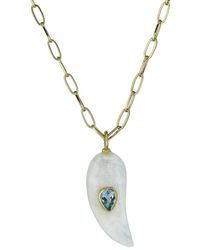 Rachel Reinhardt Jewelry - 14K Plated Moonstone/ Topaz Necklace - Lyst