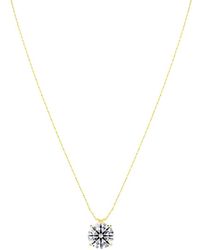 Lab Grown Diamonds - 14K 5.00 Ct. Tw. Lab-Grown Diamond Solitaire Pendant - Lyst