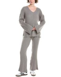 REVERIEE - 3Pc Top, Pant & Scarf Set - Lyst