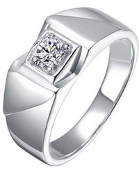 Genevive Jewelry - Rachel Glauber Plated Cz Ring - Lyst