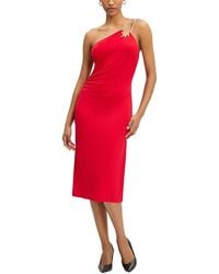 Hervé Léger - Strappy Jersey Midi Dress - Lyst