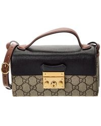 Gucci - Mini Padlock Gg Supreme Canvas & Leather Shoulder Bag - Lyst