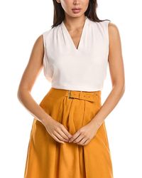 Tahari - Pleated Shoulder Blouse - Lyst