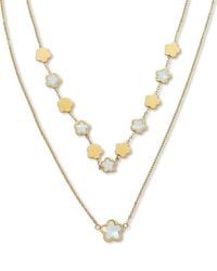 Palmbeach Jewelry - Plated Stainless Steel Mother Of Pearl Necklace - Lyst