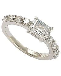 Suzy Levian - Silver Cz Ring - Lyst