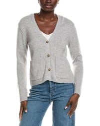 Kier + J - Kier + J Scarlet Wool & Cashmere-Blend Cardigan - Lyst