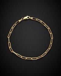 Italian Gold - 14k Paperclip Chain Bracelet - Lyst