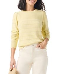 NIC+ZOE - Button Shoulder Cashmere-Blend Sweater - Lyst