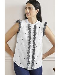 Boden - Sleeveless Embroidered Shirt - Lyst