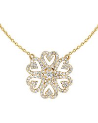 Ariana Rabbani 14k 0.65 Ct. Tw. Diamond Heart Motif Necklace - Metallic