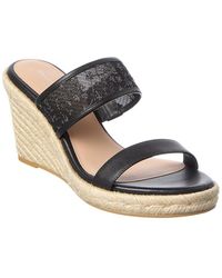 Stuart Weitzman - Lily Espadrille Wedge Sandal Canvas - Lyst