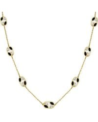 Italian Gold - 14K Gemstone Station Layered Necklace - Lyst