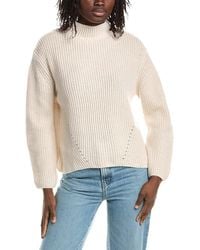 Isla - Joyce Plaited Rib Mock Neck 100% Cashmere Sweater - Lyst
