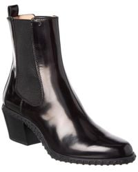 Tod's - Leather Bootie - Lyst