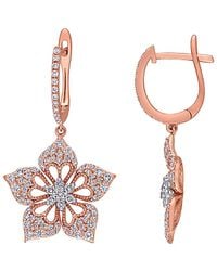 Diamond Select Cuts - 14K Two-Tone 0.87 Ct. Tw. Diamond Cuff Earrings - Lyst