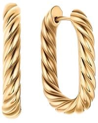 Gabi Rielle - 14K Over Cz Hoop Earrings - Lyst
