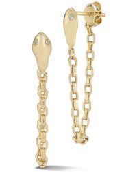 Ember Fine Jewelry - 14k 0.03 Ct. Tw. Diamond Snake Earrings - Lyst