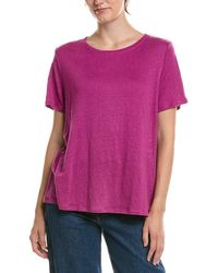 Eileen Fisher - Crew Linen T-Shirt - Lyst