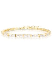 Sphera Milano - 14K Over Cz Baguette Tennis Bracelet - Lyst