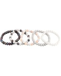 Splendid - 6-7mm Freshwater Pearl Stretch Bracelet Set - Lyst