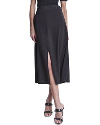 DKNY - Arid Pique Mini Logo Emblem Slit Skirt - Lyst