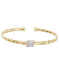 Meshmerise - 18K Plated 0.10 Ct. Tw. Diamond Mesh Bangle - Lyst