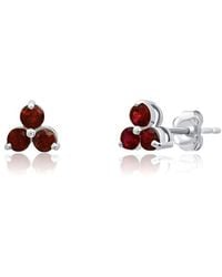 MaxColor - 14K 0.40 Ct. Tw. Garnet Studs - Lyst