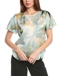 Anne Klein - Petite Bateau Neck Blouse - Lyst